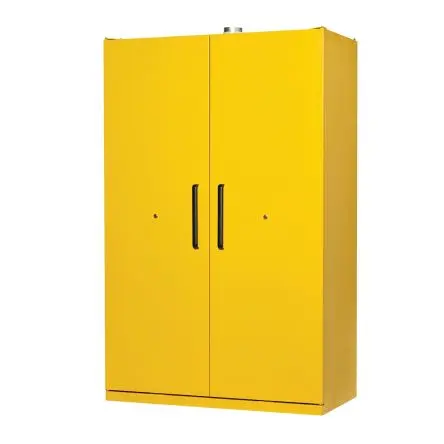 Produktfoto 1 von Justrite Galvanisierter Stahl Schrank für entflammbare Substanzen Gelb, 2 Tür Abschließbar, 2070 mm x 1200mm x 600 mm