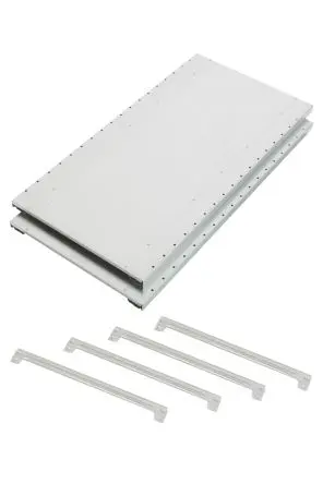 Produktfoto 1 von Manorga Regalsystem, 4 Regale, Schwarz RAL 7040, 3000 kg Last