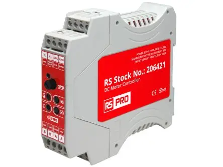 Produktfoto 1 von RS PRO Gleichstrommotorsteuerung, 1-phasig, 12V dc, 24 V dc, Drehzahlregelung-Steuerung / 40A 960 W, L: 100mm B: 23 mm