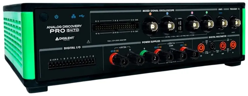 Produktfoto 1 von Digilent Analog Discovery Pro 5000 Mixed-Signal Oszilloskop 5-Kanal Analog 2GHz