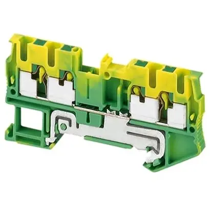 Produktfoto 1 von Schneider Electric NSYTRP Polyamid Anschlussklemmenblock Gelb, Grün 4-polig Einsteck-Anschluss 2.5mm²