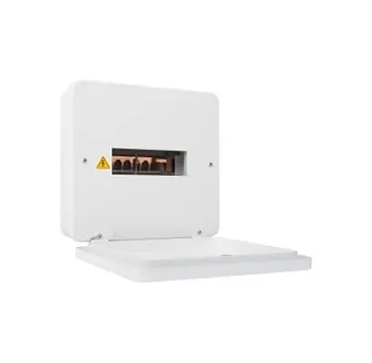 Produktfoto 1 von Schneider Electric 6 EZ9E6 Verbrauchereinheit aus Metall, 100A IK05, BS EN 61439-3, REACH, IP3X, BS 7671:Amendment 3,