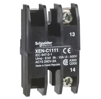 Produktfoto 1 von Schneider Electric XENB Kontaktblock 1 NO/1 CO 400V