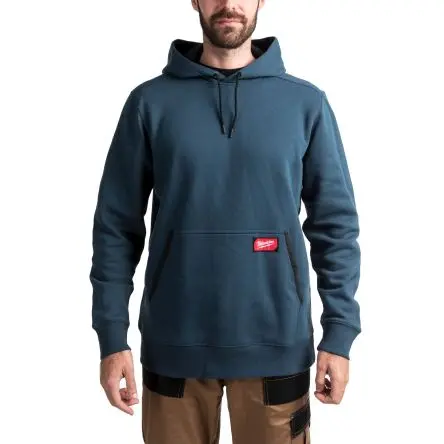 Produktfoto 1 von Milwaukee Midweight Herren Kapuzenpullover, 70 % Baumwolle, 30 % Polyester Blau Überziehen, Größe L