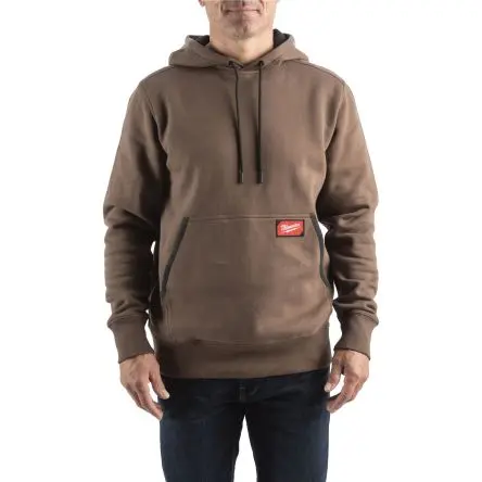 Produktfoto 1 von Milwaukee Midweight Herren Kapuzenpullover, 70 % Baumwolle, 30 % Polyester Braun Überziehen, Größe S