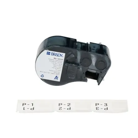 Produktfoto 1 von Brady Etikette auf Rolle B. 20.02 mm für BMP41, M410, M511, M510, BMP53, BMP51 120 Pro Rolle auf Weiß Schwarz
