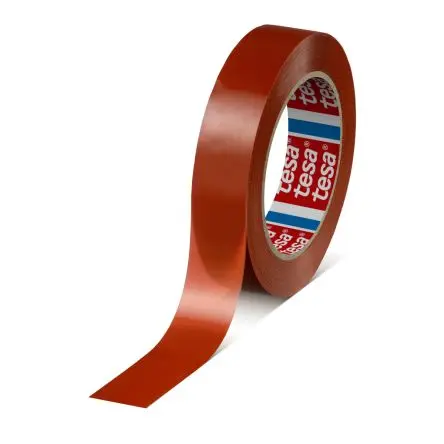Produktfoto 1 von Tesa 4287 Paketband, Mono-orientiertes Polypropylen, Orange, Stärke 0.079 mm, 25mm x 66 m