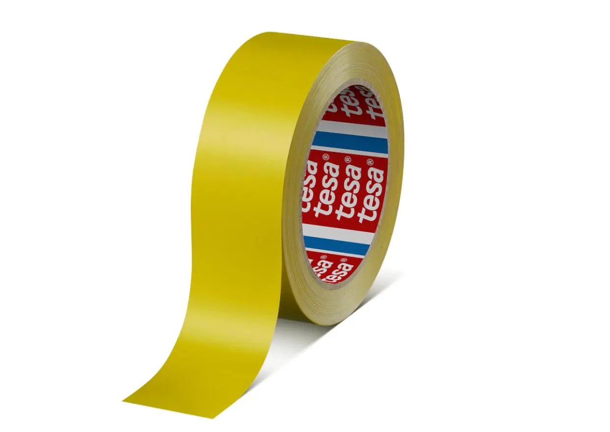 Produktfoto 1 von Tesa 60404 Hochwertiges Verpackungsband, Polyvinylchloridfolie, Rot, Stärke 0.067 mm