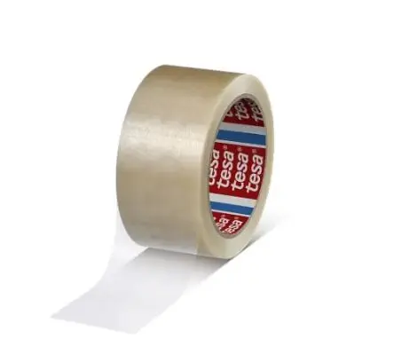 Produktfoto 1 von Tesa 4120 Verpackungsklebeband, Polyvinylchloridfolie, Weiß, Stärke 0.049 mm, 50mm x 100 m