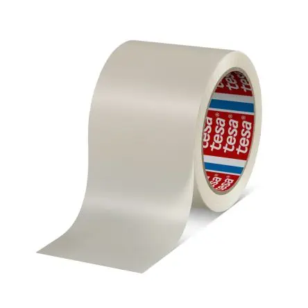 Produktfoto 1 von Tesa 4120 Verpackungsklebeband, Polyvinylchloridfolie, Weiß, Stärke 0.049 mm, 75mm x 66 m