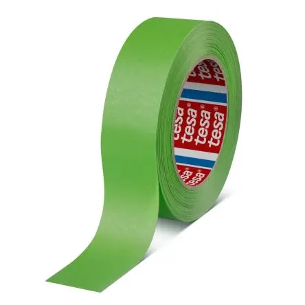 Tesa 04338-00001-00 Krepp Abdeckband Grün, Stärke 145μm Gummi-Kleber 25mm x 50m