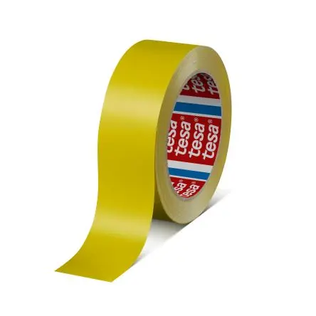 Produktfoto 1 von Tesa 60404 Verpackungsklebeband, Polyvinylchloridfolie, Gelb, Stärke 67 μm, 38mm x 66 m