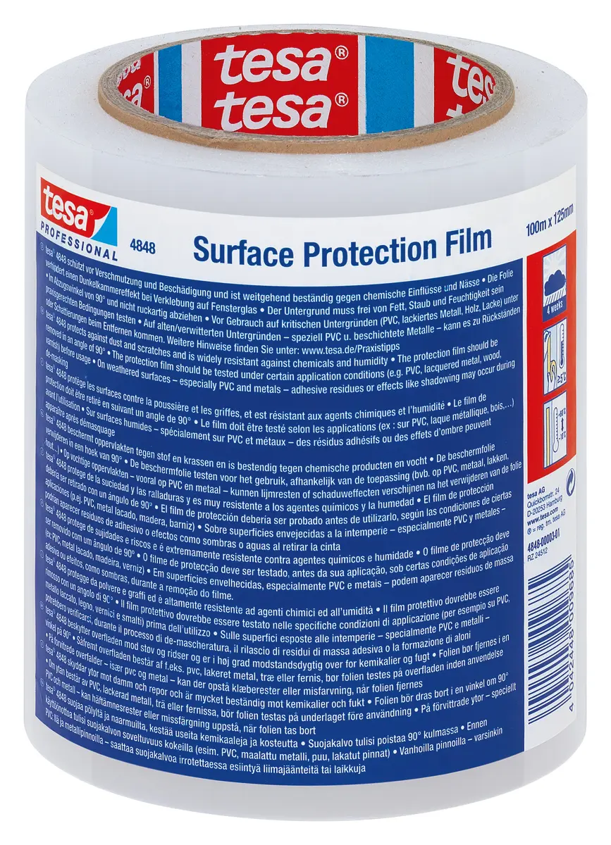 Produktfoto 1 von Tesa 4848 Oberflächenschutzfolie, Polyethylen, Klar, Stärke 0.048 mm