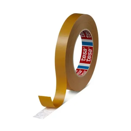 Produktfoto 1 von Tesa 51570 Doppelseitiges Klebeband, Braun, -40 °C bis 80 °C, Stärke 0.11 mm Vlies, 19mm x 50 m