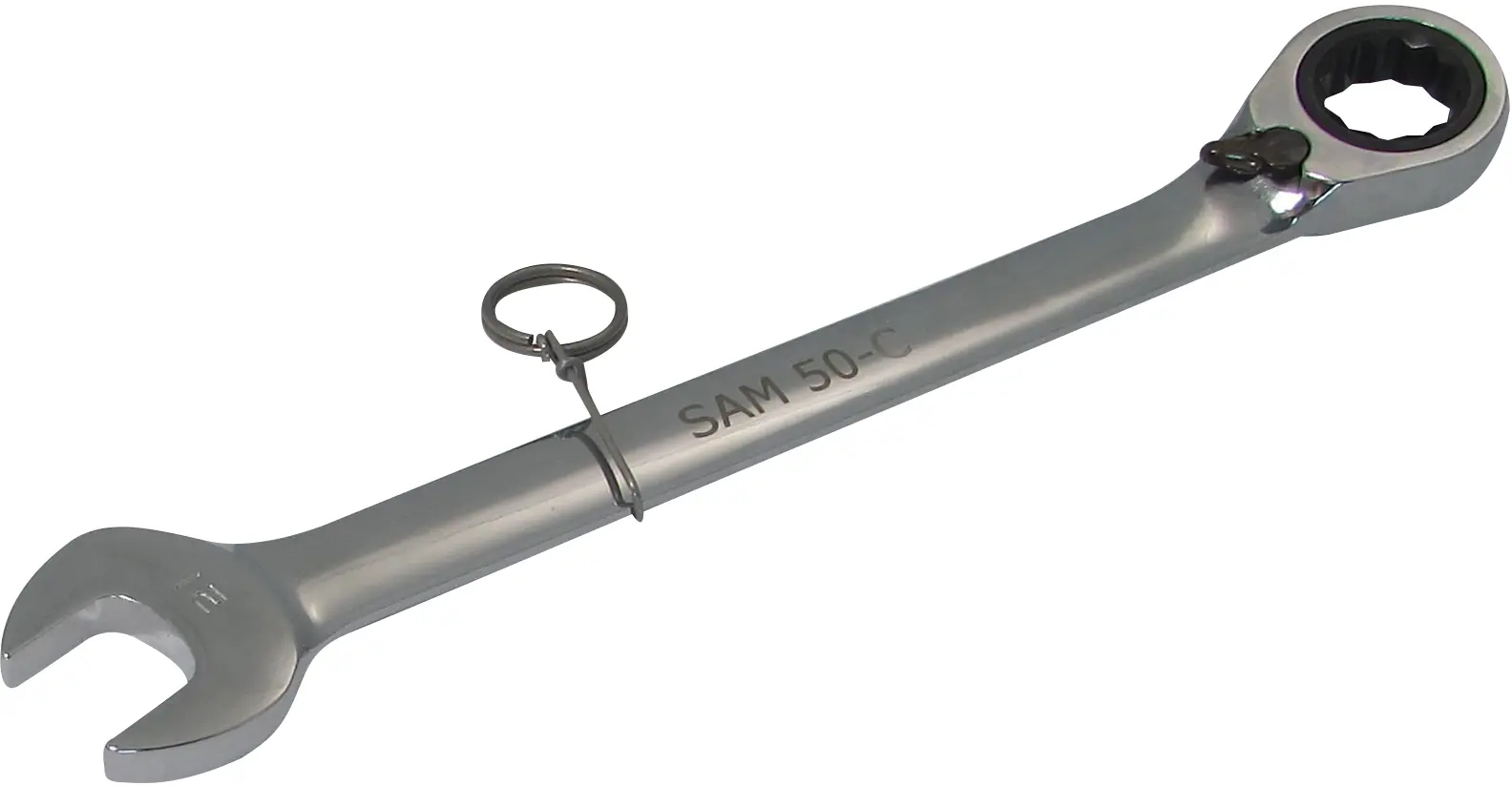 Produktfoto 1 von SAM 50-C 8mm Gabel‑Ring Ratschenschlüssel doppelseitig, Länge 139,9 mm
