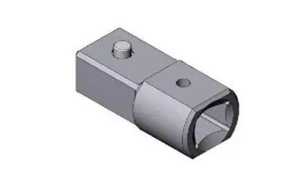 Produktfoto 1 von SAM, 9 x 12 mm, 14 x 18 mm Vierkant Vierkant-Reduzierstück, Satiniert, 45 x 17 mm