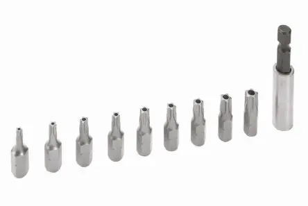Produktfoto 1 von SAM Vierkant Vierkant Birs-Set, Metall 1/4 in 1/4 in, Länge 25 mm, 7-teilig