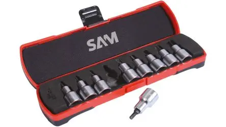 Produktfoto 1 von SAM 20 to 60 mm 1/2 in Schraubbit, Innensechsrund Metall, 9-teilig