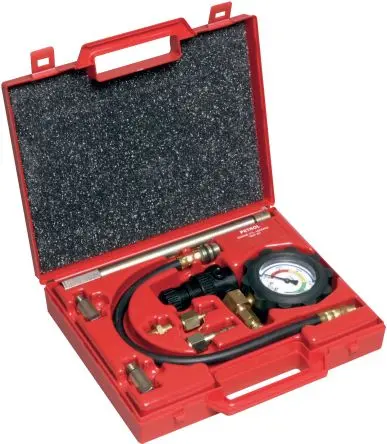 Produktfoto 1 von SAM Zubehörkit Kfz-Testsatz Adapter: 10-12-14-18 mm, Manometer, Adapter 14 mm für tiefe Aussparungen