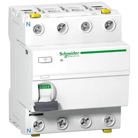 Produktfoto 1 von Schneider Electric A9Z FI-Schutzschalter, 4-polig, 40A, 30 mA Typ A-SI Acti9 EN/IEC 61008-1 EN/IEC 61008-2-1