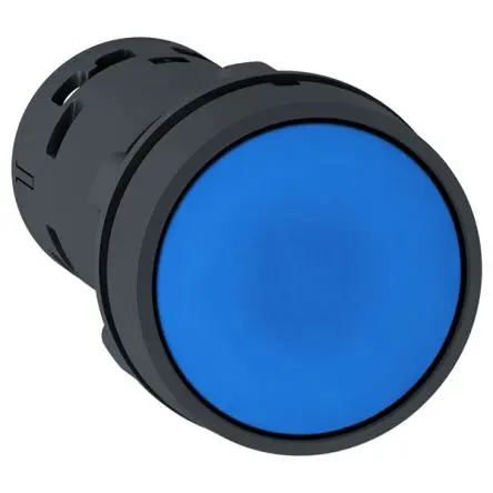 Produktfoto 1 von Schneider Electric Harmony XB7 Druckschalter Blau Federrückstellung Panel Ø 22.5 mm, 1 Schließer/1 Öffner 250 V ac,