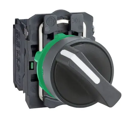 Produktfoto 1 von Schneider Electric Harmony XB5 Wahlschalter 2-Stufen Wahlschalter 22.5 mm IP69K, IP69, IP67, 2 Schließer Wurfwinkel 90 °