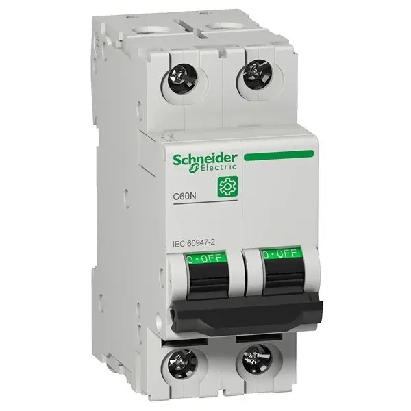 Produktfoto 1 von Schneider Electric M9F1 Miniaturüberlastschalter Typ D, Pol 2-polig 10 A 440 V ac, Abschaltvermögen 6 kA Multi9 125 V dc