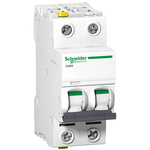 Produktfoto 1 von Schneider Electric A9F0 Miniaturüberlastschalter Typ C, Pol 2-polig 2 A 440 V ac, Abschaltvermögen 50 kA Acti9 125 V dc