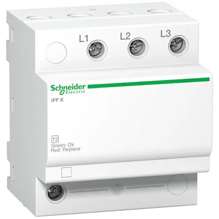 Produktfoto 1 von Schneider Electric Acti9 Überspannungsableiter Überspannungsableiter 40 kA 400V ac, DIN-Hutschiene, -25 °C→60 °C