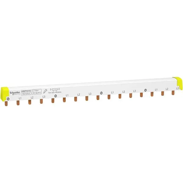 Produktfoto 1 von Schneider Electric, Acti9 Reihe Stromschiene, 3 -phasig, 415 V ac 100 A, 18 mm Raster, Acti9 Reihe
