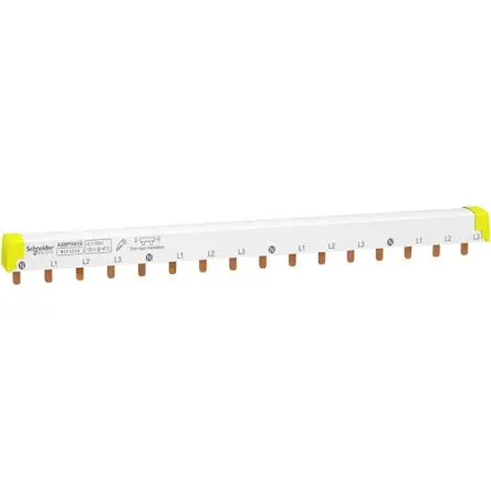 Produktfoto 1 von Schneider Electric, Acti9 Reihe Stromschiene, 3 -phasig, 415 V ac 100A, 18 mm Raster, Acti9 Reihe