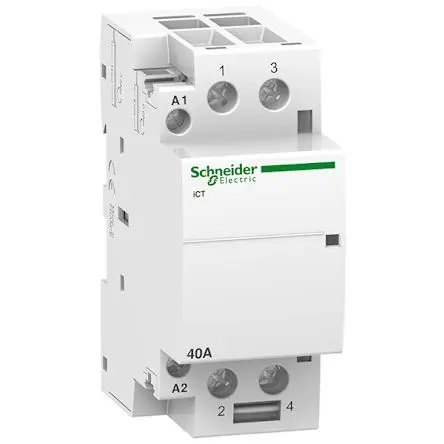 Produktfoto 1 von Schneider Electric ICT Schütz 220V ac, 240 V ac-Spule, 2-polig, 250V ac / 40 A 240V ac 1.6 W 2 Schließer Motorsteuerung