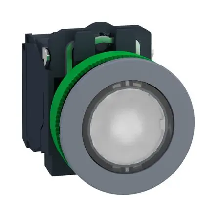 Produktfoto 1 von Schneider Electric Harmony XB5 Beleuchtete Drucktaste Beleuchtet Federrückstellung Ø 30.5 mm, 1-poliger Umschalter 240 V