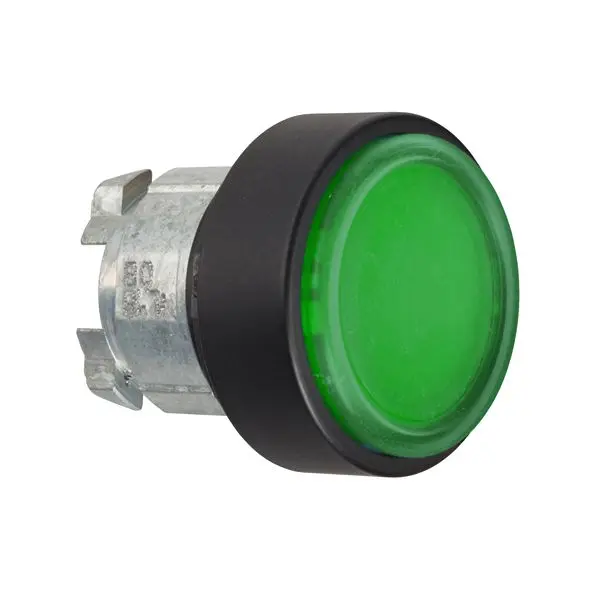 Produktfoto 1 von Schneider Electric Harmony XB4 Drucktastenkopf Ø 22.5 mm, Grün Federrückstellung Rund, IP66
