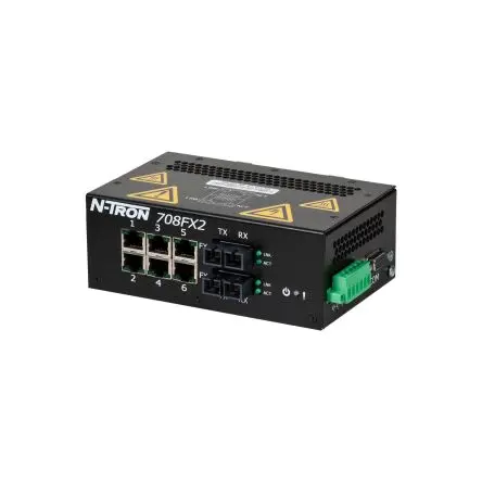 Produktfoto 1 von N-Tron FX2 Ethernet-Switch / 100Mbit/s 6, DIN-Hutschiene, 10/30 V dc