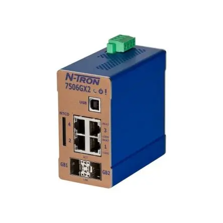 Produktfoto 1 von N-Tron GX2 Ethernet-Switch / 1000Mbit/s 4, bis 80 km, DIN-Hutschiene, 10/49 V dc