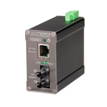 Produktfoto 1 von N-Tron Medienkonverter 100Mbit/s, Halb-Duplex, Voll-Duplex, Multimodus 80 km 100 Mbit/s, Anschluss: RJ45