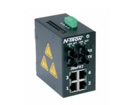 Produktfoto 1 von N-Tron FX2 Ethernet-Switch / 100Mbit/s 4, DIN-Hutschiene, 10/30 V dc
