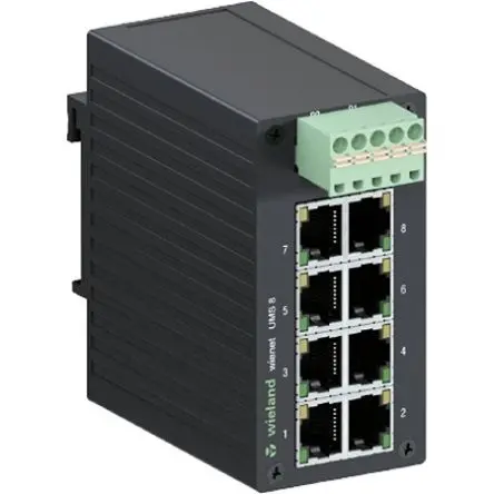 Produktfoto 1 von Wieland wieNET UMS 8 Ethernet-Switch 8-Port Unmanaged 100Mbit/s