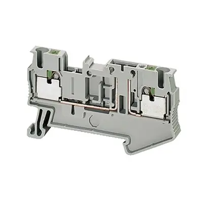 Produktfoto 1 von Schneider Electric NSYTRP Nylon 6.6 Anschlussklemmenblock 20A Grau 2-polig Einsteck-Anschluss 2.5 mm²