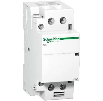 Produktfoto 1 von Schneider Electric TeSys GC Schütz 240V-Spule, 2-polig, 500V / 63 A 240V 8 W 2 Schließer Motorsteuerung 2-Hilfskontakte