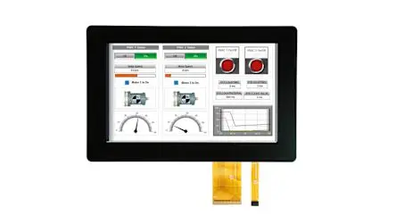Produktfoto 1 von Midas Farb-LCD 7 Zoll LVDS Touchscreen Ctp, 1280 x 720 Pixel, 155.75 x 87.05 mm LED