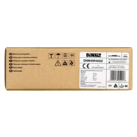 Produktfoto 1 von DeWALT Nagel L. 40 mm, Ø 44 mm, Galvanisiert