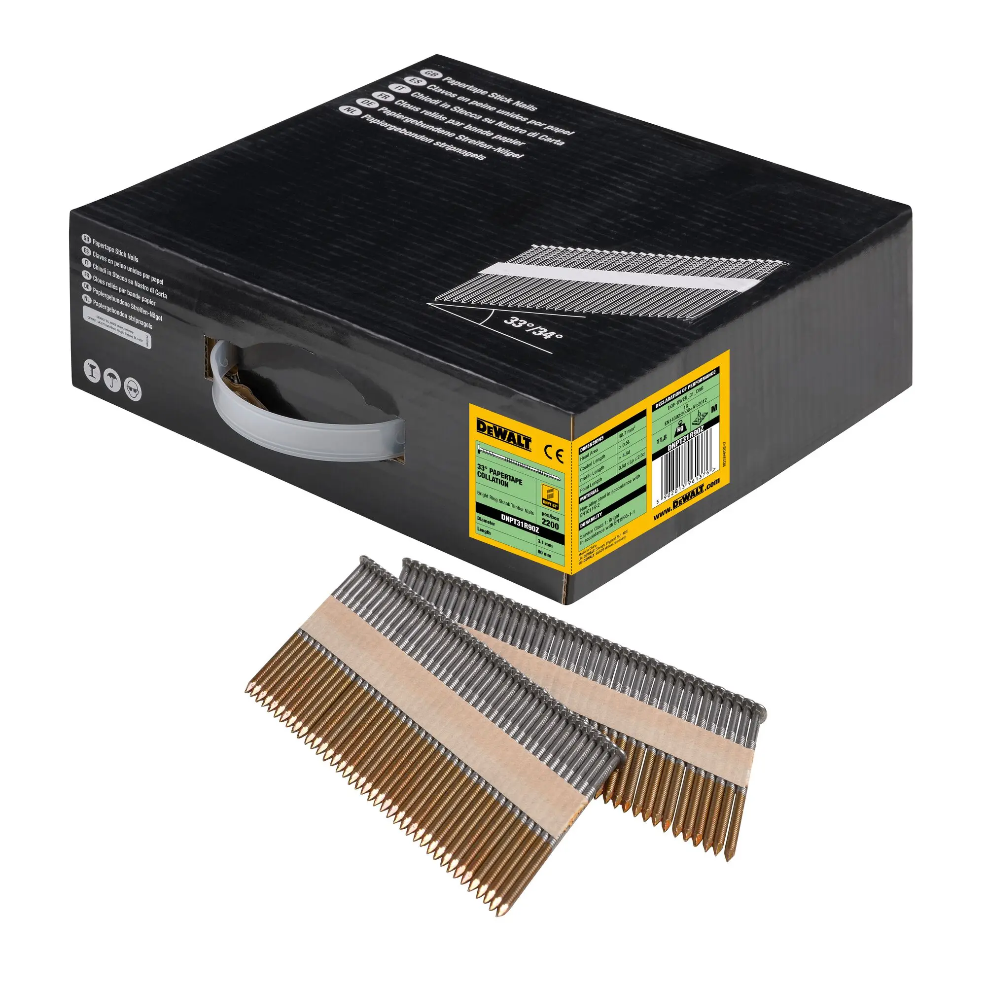 Produktfoto 1 von DeWALT Nagel L. 90 mm, Ø 3.1 mm, Galvanisiert