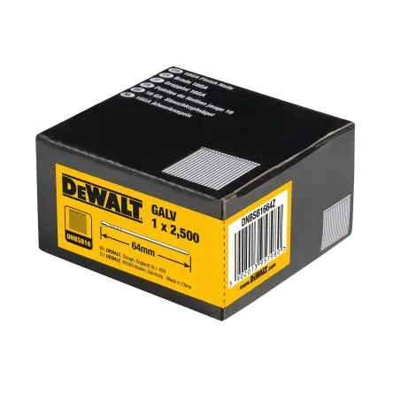 Produktfoto 1 von DeWALT Nagel L. 64 mm, Ø 1.6 mm, Typ Endbearbeitung, Galvanisiert