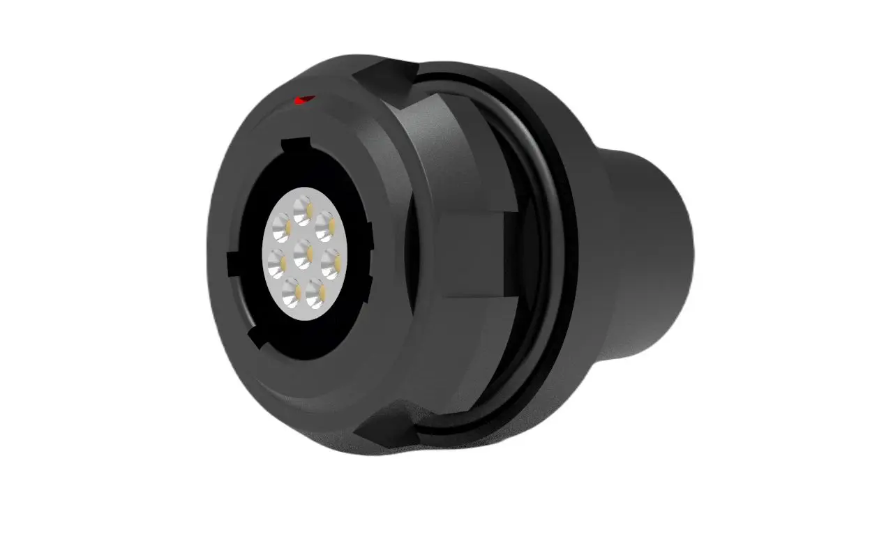 Amphenol NEXUS Technologies RANGER 53 mm Anschluss Buchse 8-polig Buchse Frontplattenmontage IP68, IP69K