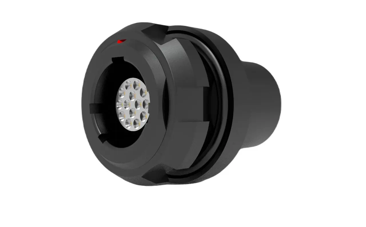 Amphenol NEXUS Technologies RANGER 53 mm Anschluss Buchse 14-polig Buchse Frontplattenmontage IP68, IP69K