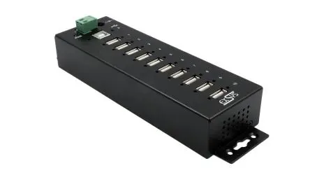 Produktfoto 1 von Exsys, USB 2.0 USB-Hub, 10 USB Ports, USB, Anschlussstecker T: 55 mm H: 39.98 mm B: 198mm
