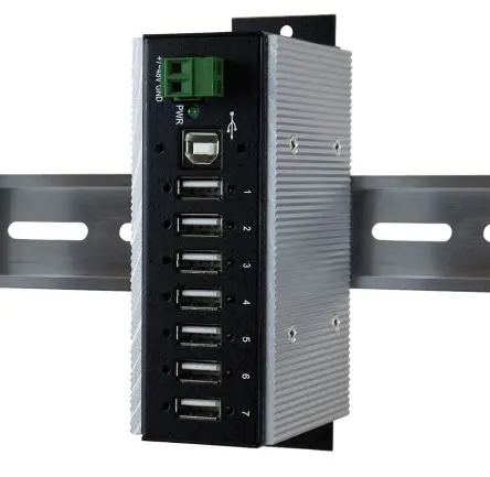 Produktfoto 1 von Exsys, USB 2.0 USB-Hub, 7 USB Ports, USB, Anschlussstecker T: 43.2 mm H: 73.5 mm B: 132.5mm
