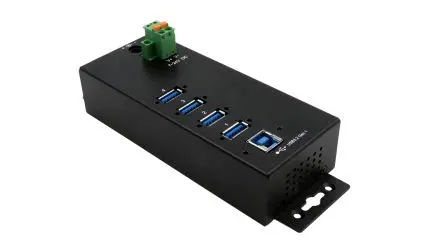 Produktfoto 1 von Exsys, USB 3.2 USB-Hub, 4 USB Ports, USB, Anschlussstecker T: 55 mm H: 30.8 mm B: 163mm